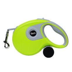 Dog Automatic Leashes Retractable One Button Break Lock Soft Hand Grip - Green, 8m