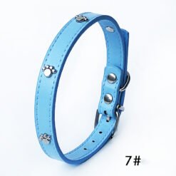 Pack Of 10 1.5 Leather Collars Dog Collars PU Collars - Sky Blue, 10PCS