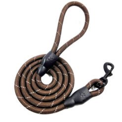 Training-Rope-Belt Leashes - Coffee, 1.2m