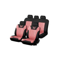 Car Seat Covers For Auto SUV Truck Van 4 9Pcs Universal Protectors 4 Colors Hot - Pink 9piece set