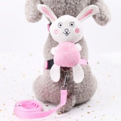 Cute Angel Pet Dog Leashes - Pink rabbit, S