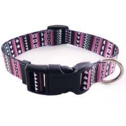 Pet Products Digital Printing Pet Collars Bohemian Collars National Style Dog Collars - Pink, M
