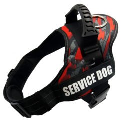 K9 Harness For Dogs Reflective Adjustable Pet Dog Harnesses Vest Dog Collar For Husky Shepherd Small Medium Large Dogs Supplies - Camouflage red, 2XL