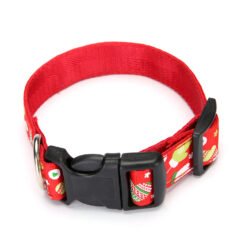 Products Red And Green Bell Collars Dog Collars Pet Collars - Black buckle red gloves, L