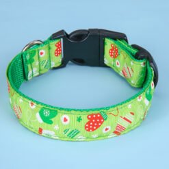 Products Red And Green Bell Collars Dog Collars Pet Collars - Black buckle green gloves, S