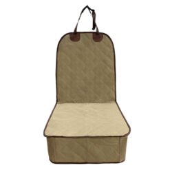 Pet Car Front Seat Cover Protector Waterproof Back Bench Seat Interior Travel Accessories Car Seat Covers Mat With Safety Belt - Khaki
