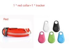 Safety Dog LED Collar - Red x tracker, M