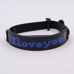 LED Display Collar Dog Harness - Blue