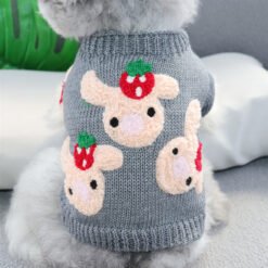 Autumn And Winter Short Pet Sweaters Dog Clothes - Rabbit, L