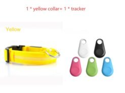 Safety Dog LED Collar - Yellow x tracker, XL