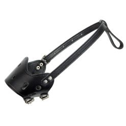 Dog Muzzle Leather, Comfort Secure Anti-Barking Muzzles For Small Medium Large Dogs, Breathable And Adjustable, Allows Drinking And Panting, Used With Collars - Black, XS