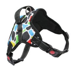 Pet Supplies Dog Harness Reflective Leash Set - Black, M