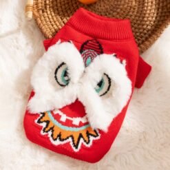 Cats' Autumn And Winter Warmth, Hairless Cats, New Year Lion Dance, Festive Two-legged Sweaters, Knitted Sweaters, Dog And Pet Cat Clothes