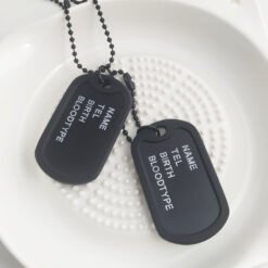 Alternative view of Letter Double Dog Tag Necklace