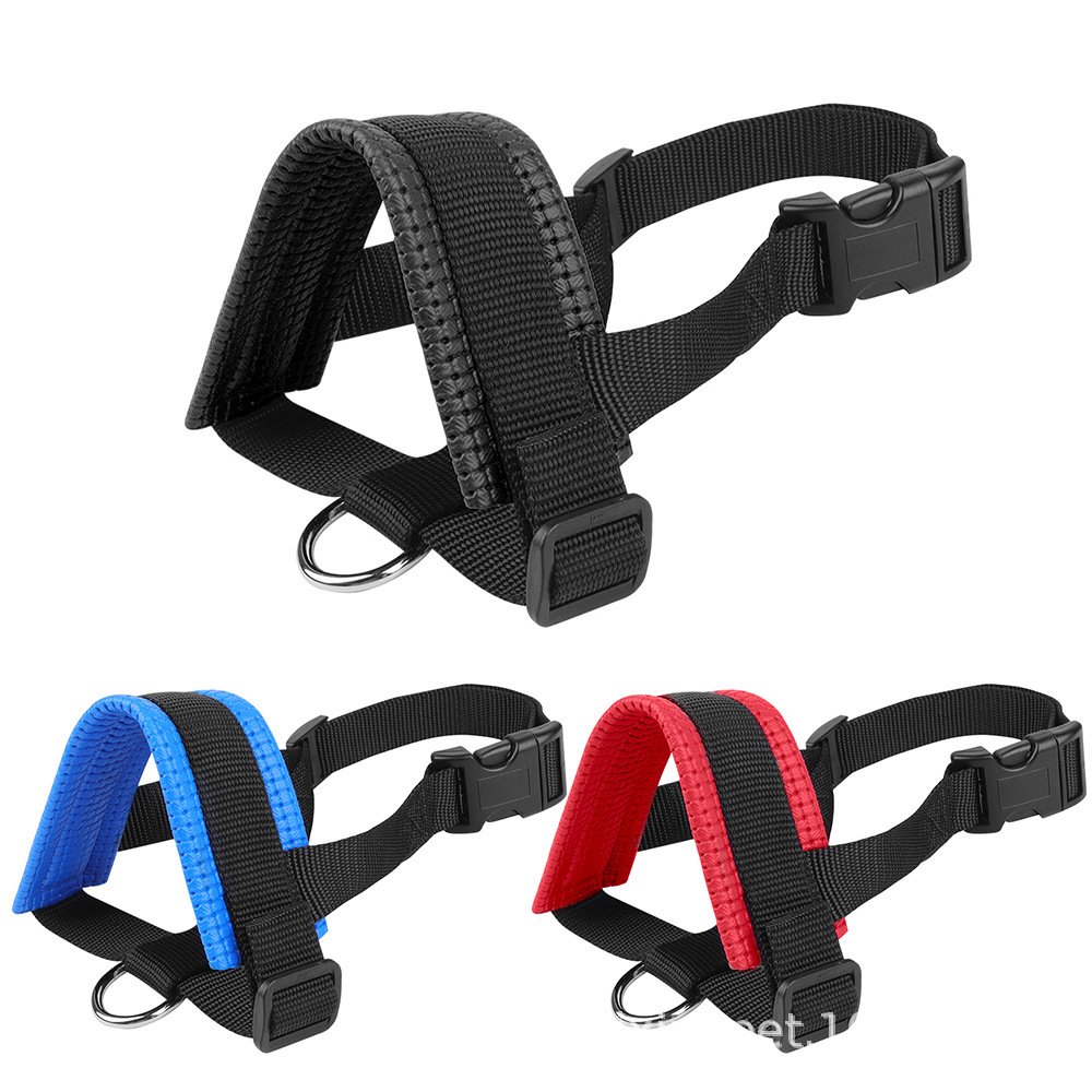 Dog Mouth Muzzle Anti Bark Dog Collar Breathable Dog Training Tool Nylon Muzzle Set With Stripes Summer Pet Leashes - Image 5