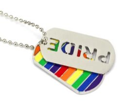 Alternative view of Pride Rainbow Dog Tag