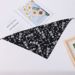 Halloween Dogs And Cats Pet Print Scarf - Style 6, Hem