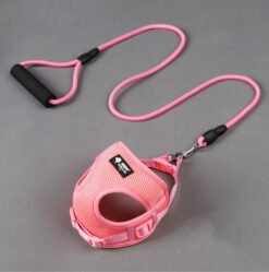 Dog leash dog leash dog collar - Pink, Large