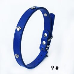 Pack Of 10 1.5 Leather Collars Dog Collars PU Collars - Royal blue, 10PCS