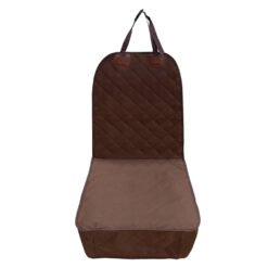 Pet Car Front Seat Cover Protector Waterproof Back Bench Seat Interior Travel Accessories Car Seat Covers Mat With Safety Belt - Coffee