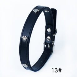 Pack Of 10 1.5 Leather Collars Dog Collars PU Collars - Black, 10PCS