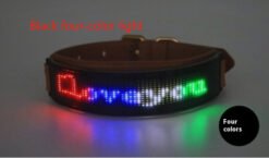 LED Display Collar Dog Harness - Black 4Color
