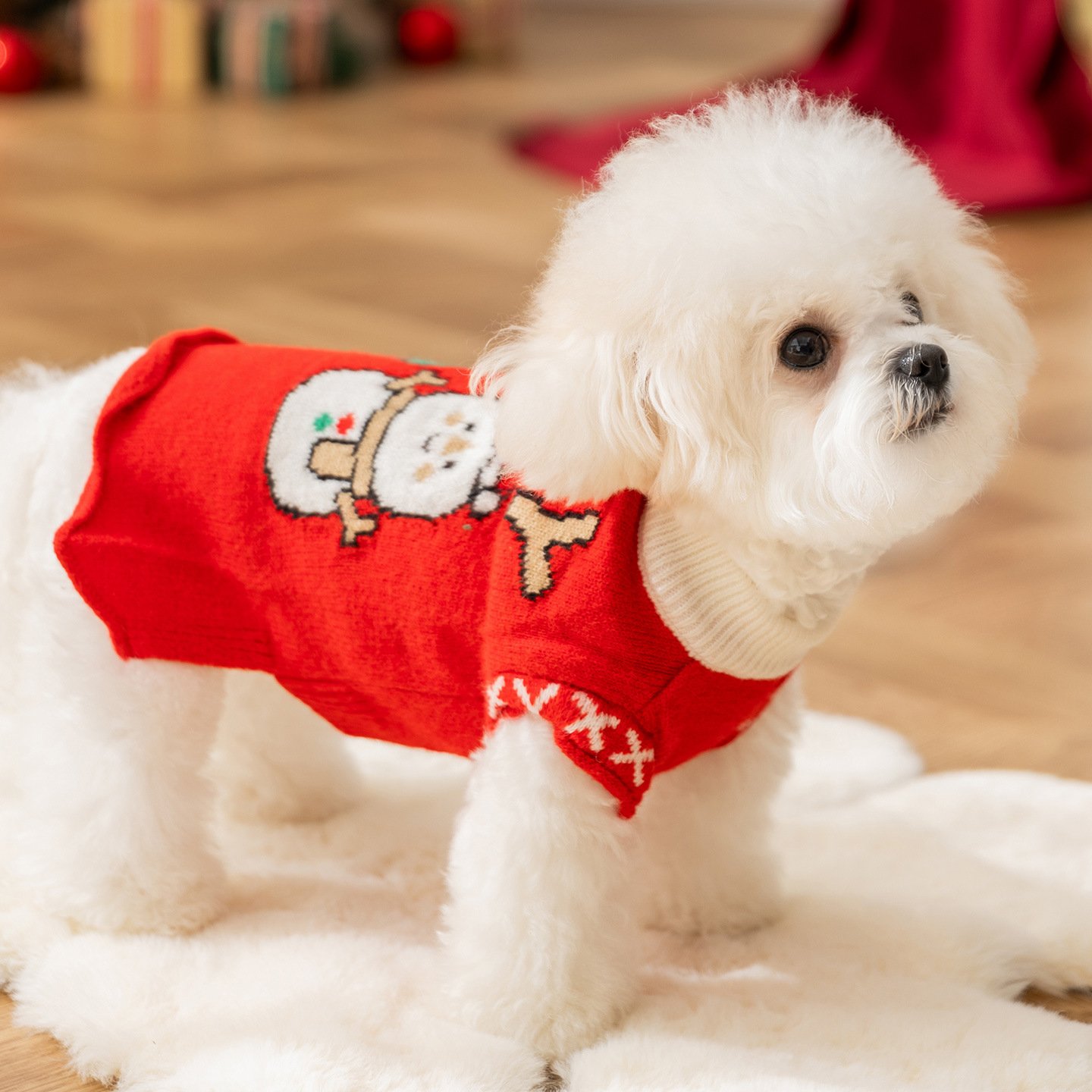 Autumn And Winter Dog Knitted Sweaters, Happy Little Dogs, Prosperous New Year Sweaters, Teddy Bichon Frises, Cat Pet Warm Clothes - Image 7