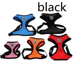Dog Traction Chest Harness Comfortable Breathable Mesh Chest Harness Dog Vest-style Chest Harness - Black, M
