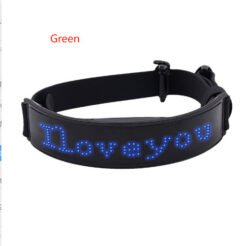 LED Display Collar Dog Harness - Green