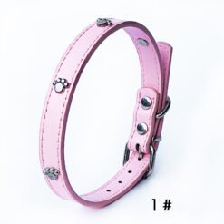 Pack Of 10 1.5 Leather Collars Dog Collars PU Collars - Pink, 10PCS
