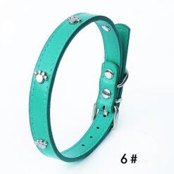 Pack Of 10 1.5 Leather Collars Dog Collars PU Collars - Green, 10PCS