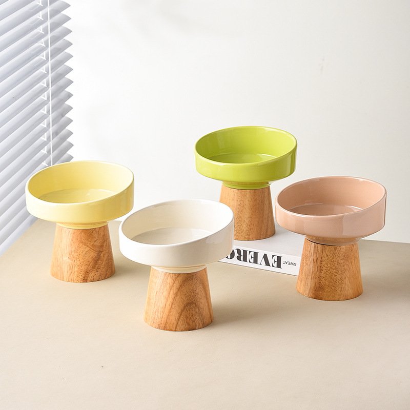 Cat Ceramic Bowl Puppy Dogs Food Water Dish Bowls Pet Elevated Canned Snacks Dining Plate Cats Small Dogs Feeding Supplies - Image 5