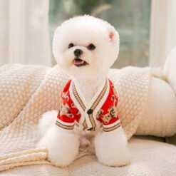 Alternative view of Dog Sweaters Are Cute Bear Pattern Dog Clothes For Puppies, Warm Dog Coats For Winter, Chihuahua Dog Clothing, And Lightweight Sweaters For Pet Cats In Autumn
