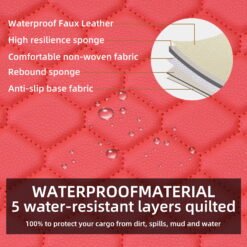 Alternative view of Elantrip 2PCs Front Car Seat Covers Leather Water Proof Seat Universal Fit for Most Cars SUVs Red