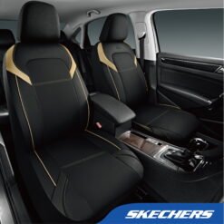 Alternative view of Skechers Premium Leather Car Seat Cover – Front Seat, Durable, Breathable, Universal Fit for Cars, SUVs, and Trucks - Beige
