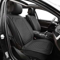 Elantrip Front Car Seat Covers Leather,Non-Slip,Waterproof,Suitable for Most Cars,Suvs,Black