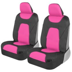 Motor Trend AquaShield Car Seat Covers for Front Seats, Pink Waterproof Seat Covers for Cars Trucks SUV