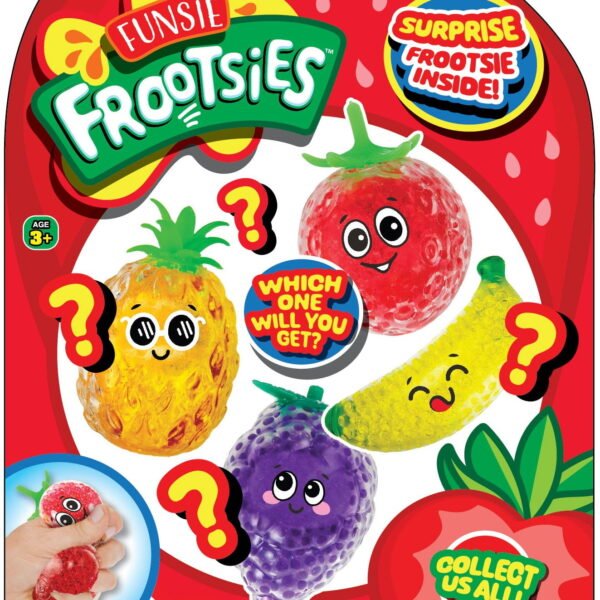 Ja-Ru Squish Attachment Globby Frootsies Novelty Squeeze Fruit Toy for Ages 3+