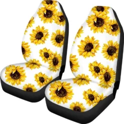 Womens Premium Car Seat Covers Front Seats Only 2pcs Set Floral Design Saddle Blanket Universal Bucket Seat Cover Fit fo
