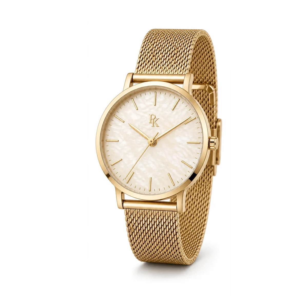 rk-atl-34-crm-gld-angle Bita Swissy Atelier 34mm Cream Gold Pearl Watch - Image 3