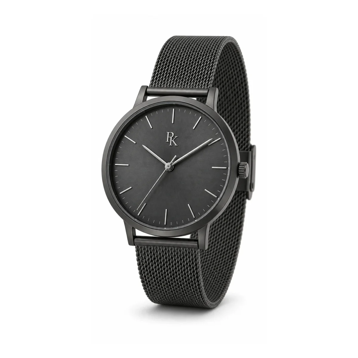 rk-min-40-chr-msh-strap Bita Swissy Minima 40mm Charcoal Mesh Minimalist Watch - Image 5