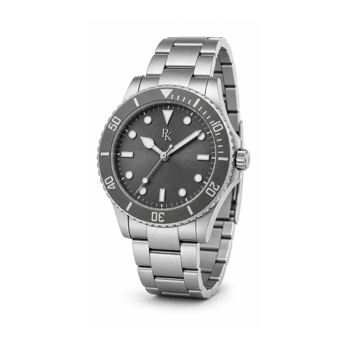 rk-mrn-42-gry-stl-front Bita Swissy Mariner 42mm Gray Steel Sport Watch - Image 2