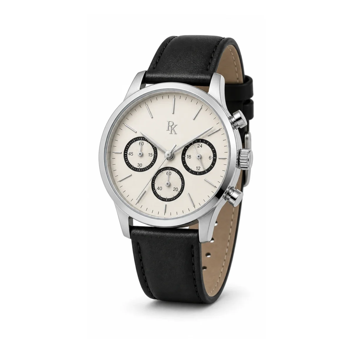 rk-tmp-42-ivy-blk-strap Bita Swissy Tempo 42mm Ivory Black Chronograph Watch - Image 5