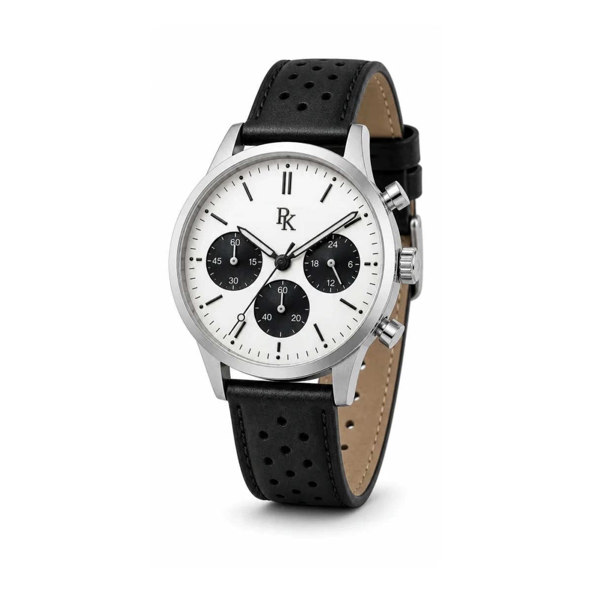 rk-tmp-42-pnd-blk-strap Bita Swissy Tempo 42mm Panda Black Chronograph Watch - Image 5