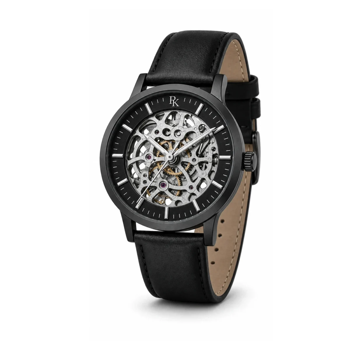 rk-vlt-42-blk-skl-angle Bita Swissy Vault 42mm Black Skeleton Watch - Image 3
