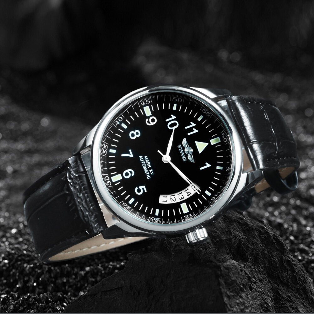 winner business automatic watch for men calendar window fashion black dial fashion leather strap luxury brand mechanical watches winner business automatic watch for men calendar window fashion black dial fashion leather strap luxury brand mechanical watches