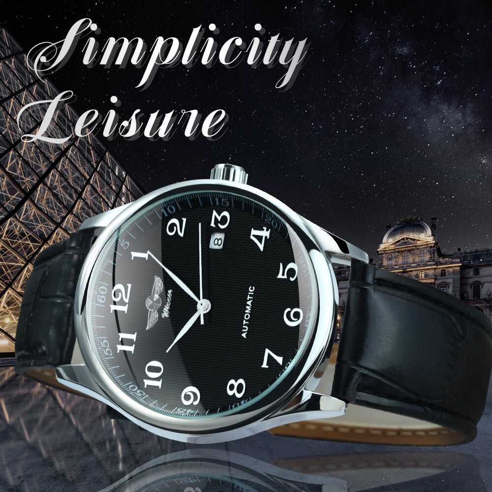 winner fashion business watch for men calendar classic retro automatic mechanical watches top brand luxury steel leather strap winner fashion business watch for men calendar classic retro automatic mechanical watches top brand luxury steel leather strap