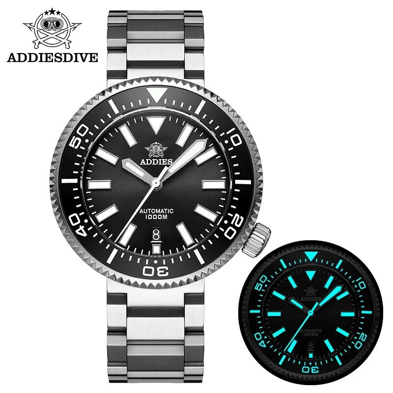 addiesdive men's diver's watches 1000m sapphire glass super luminous calendar 8215 automatic mechanical wristwatch luxury watch addiesdive men's diver's watches 1000m sapphire glass super luminous calendar 8215 automatic mechanical wristwatch luxury watch
