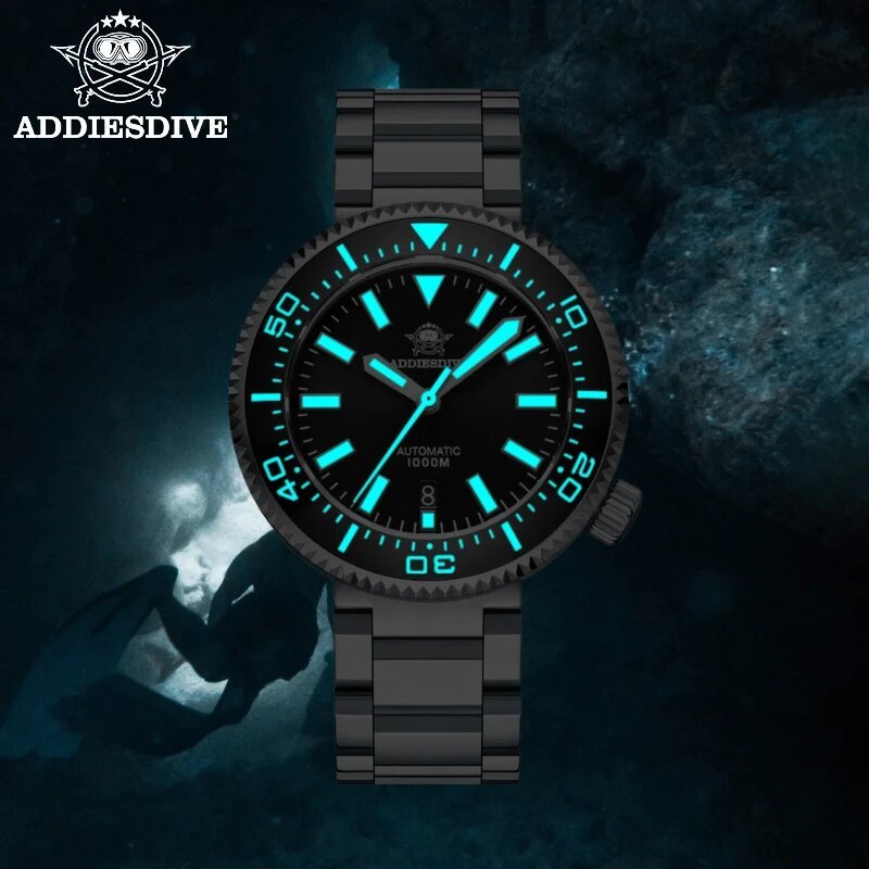 addiesdive men's diver's watches 1000m sapphire glass super luminous calendar 8215 automatic mechanical wristwatch luxury watch addiesdive men's diver's watches 1000m sapphire glass super luminous calendar 8215 automatic mechanical wristwatch luxury watch