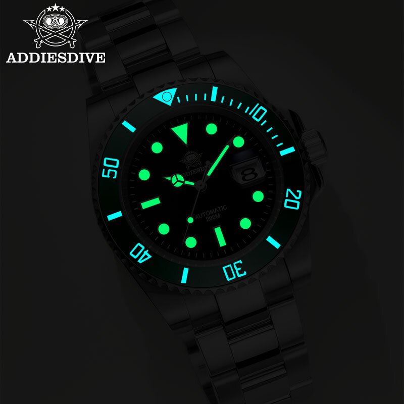 addiesdive luxury men's automatic watch 8215 mechanical watch bgw9 luminous sapphire glass diver's watch men analog watch ad2503 addiesdive luxury men's automatic watch 8215 mechanical watch bgw9 luminous sapphire glass diver's watch men analog watch ad2503
